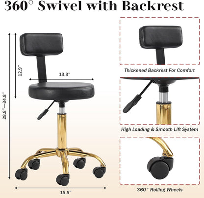 Pedicure Station No Plumbing, Hydraulic Pedicure Chair for Nail Tech, Height Adjustable Reclining Pedicure Station Unit, with Massage Foot Bath